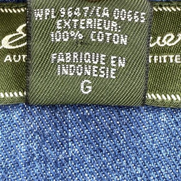 Eddie Bauer Womens Blue Denim Long Sleeve Button Front Jean Jacket Size Large - Picture 4 of 7